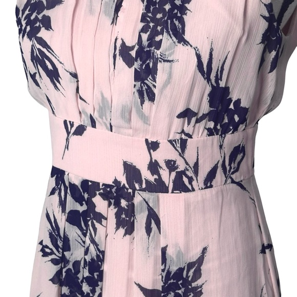 Ronni Nicole Dress 4P Floral Blush Chiffon Maxi - Picture 5 of 12